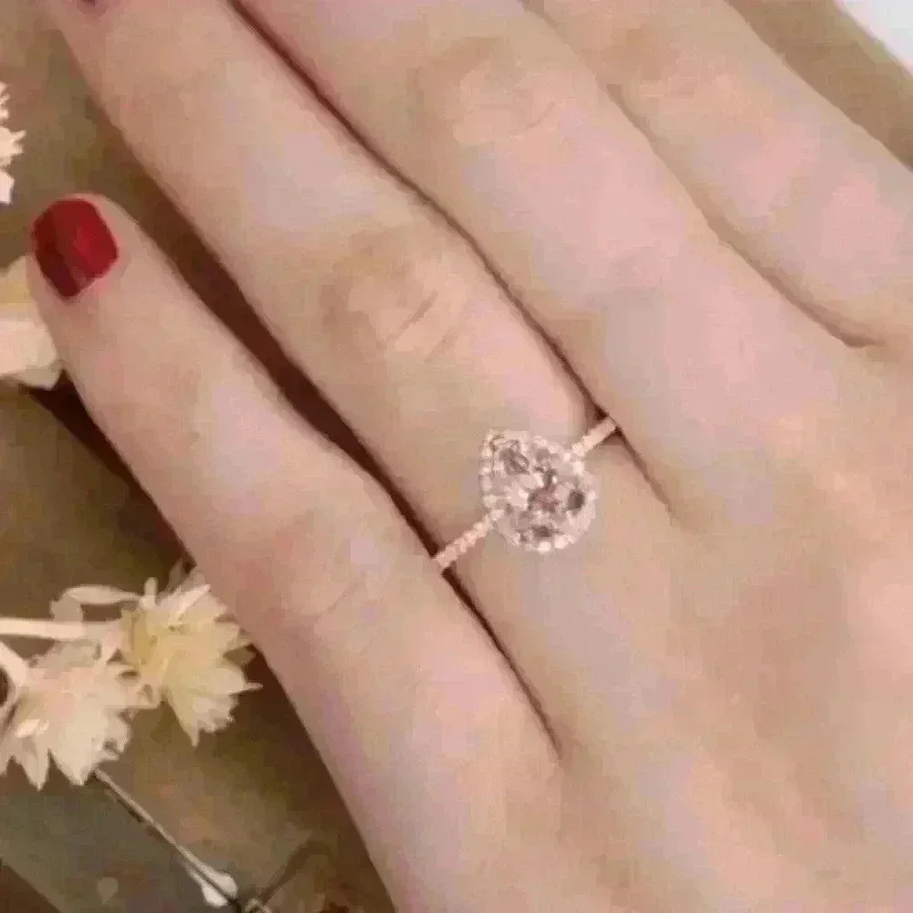 New Rose Gold Pear Shape Ring - Picture 6 of 6